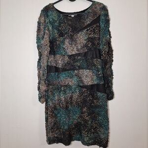 ALBERTO MAKALI Multicolor Long Sleeve Dress